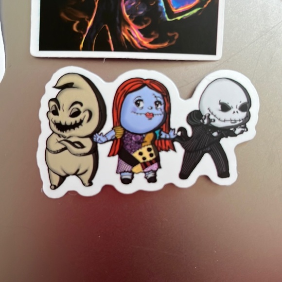 Set of 6 Jack Skellington Nightmare Before Christmas Waterproof Stickers - Picture 5 of 7